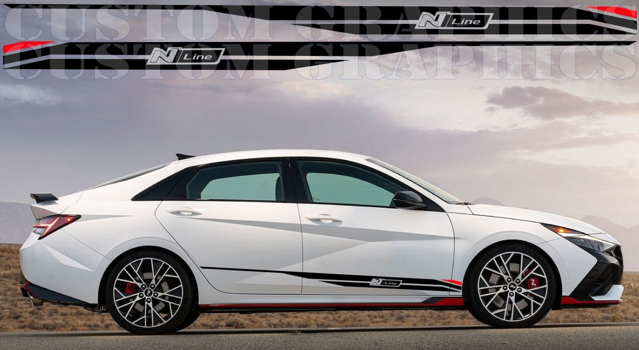 Nouvel autocollant pour Hyundai Elantra N Line Design Decal Vinyl
