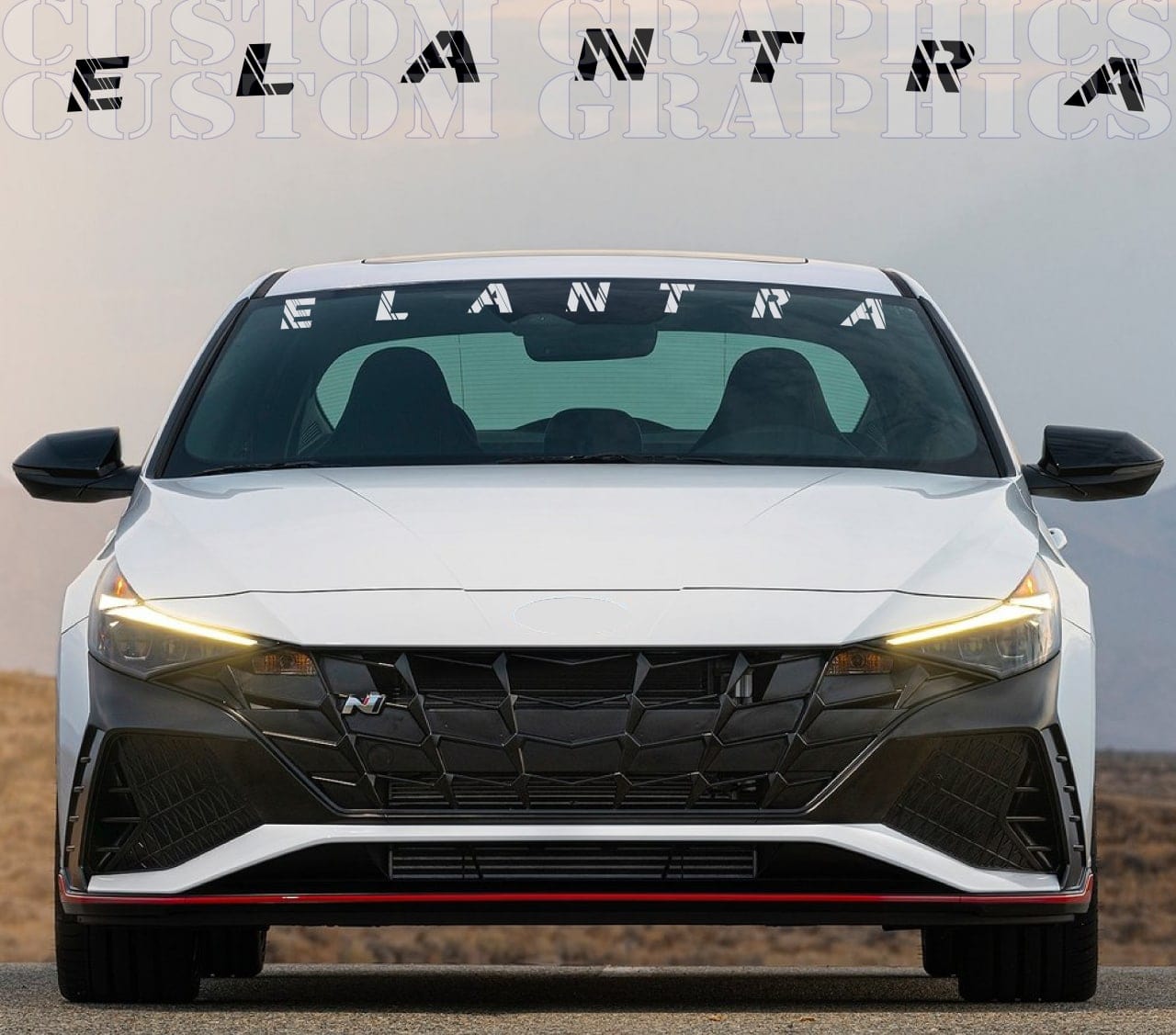 Nouvel autocollant pour Hyundai Elantra N Line Hood Window Design Decal Vinyl