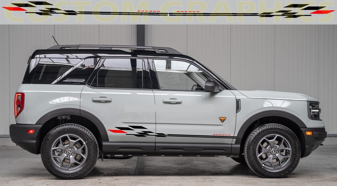 Compatible avec les autocollants Ford Bronco, design avec finition en vinyle