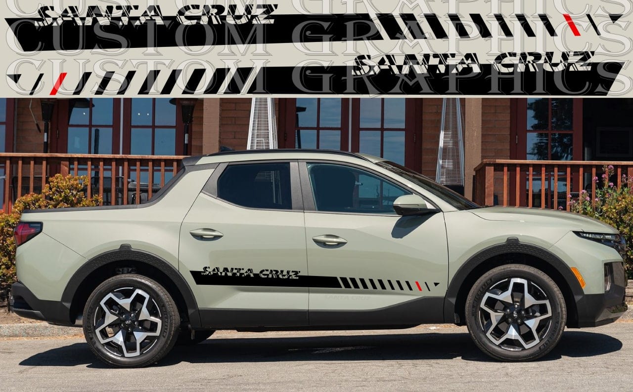 Autocollant compatible avec HYUNDAI Santa Cruz Design de style unique en vinyle