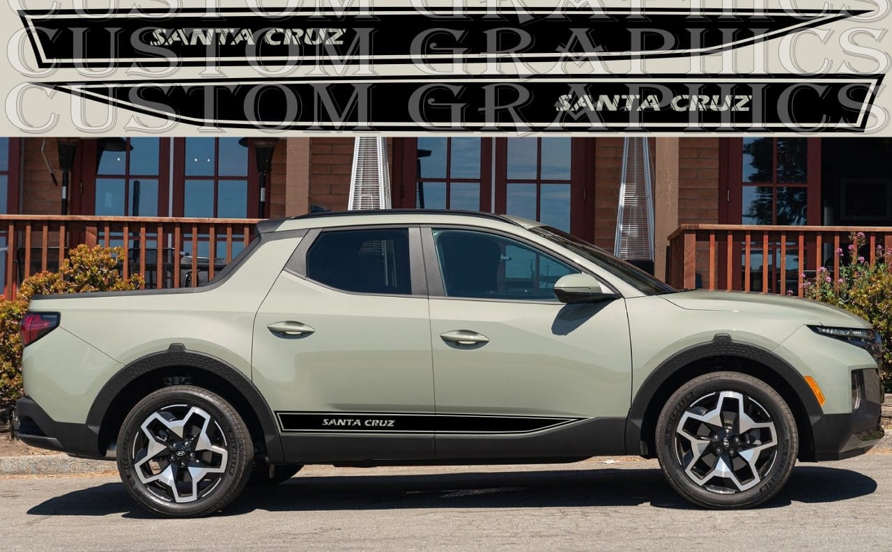 Premium Quality Vinyl Sticker Compatible with for Hyundai Santa Cruz Car Styling Decals