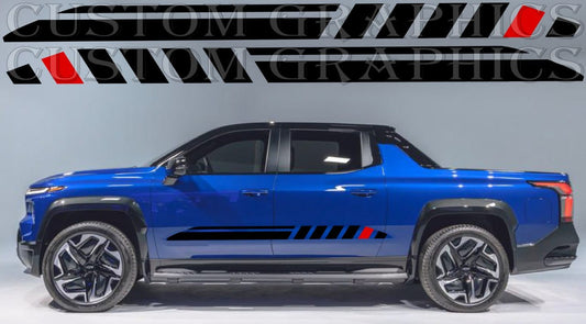 Autocollant en vinyle compatible avec Chevrolet Silverado EV RST nouveau design