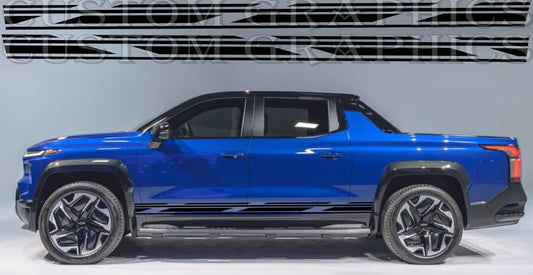 Autocollant en vinyle compatible avec le nouveau design de style Chevrolet Silverado EV RST