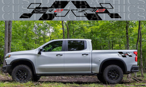 Vinyl Sticker Compatible With Chevrolet Silverado ZR2 Bison Rear Design