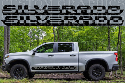 Autocollant en vinyle compatible avec le logo Chevrolet Silverado ZR2