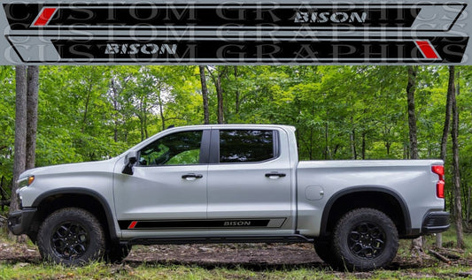 Autocollant en vinyle compatible avec Chevrolet Silverado ZR2 Bison Nouveau meilleur design