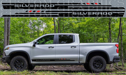 Autocollant en vinyle compatible avec Chevrolet Silverado ZR2 Bison New Style