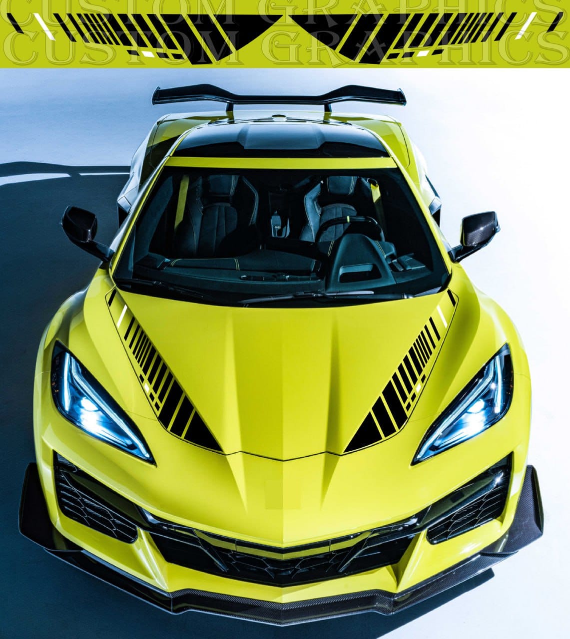Premium Hood Stickers for Chevrolet Corvette Z06 – Sport-Inspired Vinyl Graphics
