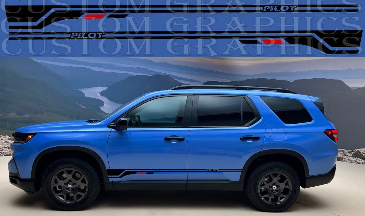 Autocollants compatibles avec le design de ligne unique Honda Pilot en vinyle