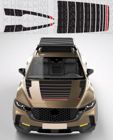 Premium Hood Stickers Compatible with Mazda CX-50 Vinyl Stripes Unique Design BFF