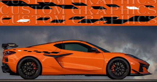 Autocollants compatibles avec Chevrolet Corvette Z06 New Block Design Vinyl Decal 