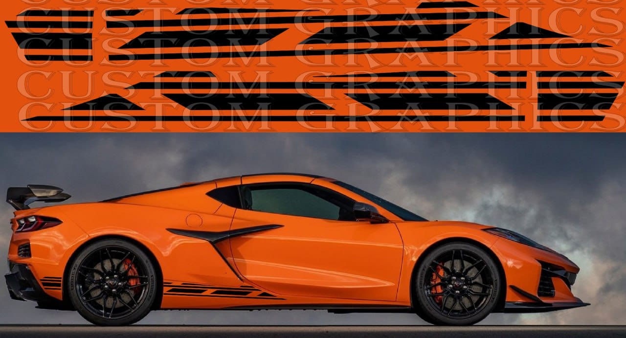 Autocollants compatibles avec le décalque en vinyle de style Chevrolet Corvette Z06 