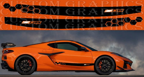 Stickers Compatible With Chevrolet Corvette Z06 New Honey Line Design