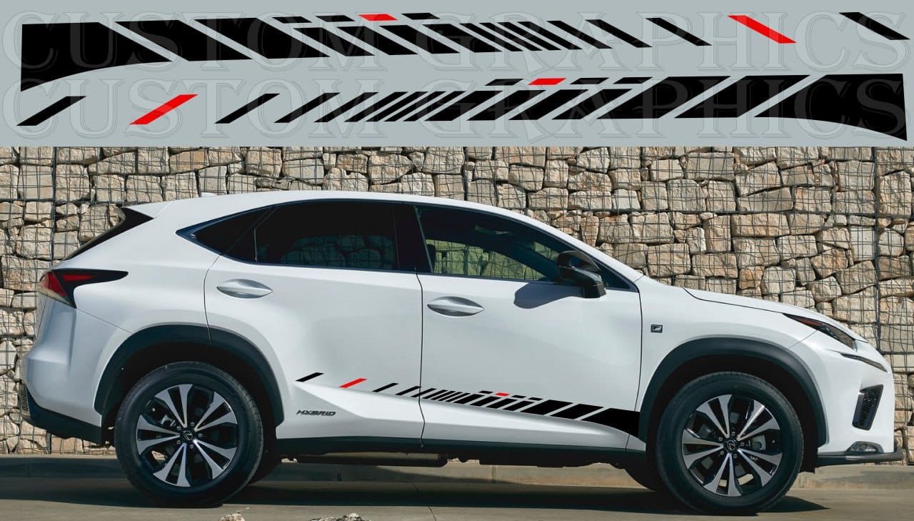 Autocollants graphiques au design de ligne unique compatibles avec Lexus NX 