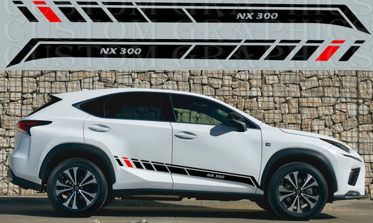 Autocollants graphiques Style Line Design compatibles avec Lexus NX 2017-2021 