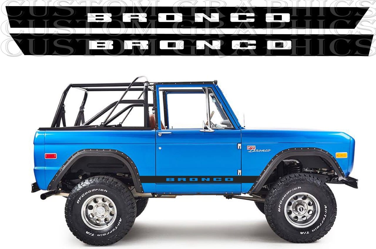 Premium Vinyl Sticker Decal Compatible With Ford Bronco Classic Design