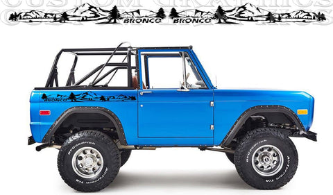 Stickers Decals Compatible With Ford Bronco 1th gen 1966-1977 Mountain Style