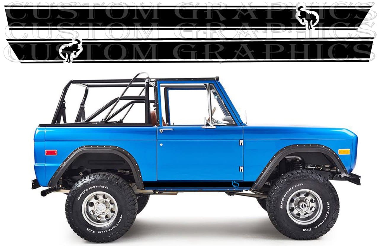 Premium Vinyl Stickers Compatible with Ford Bronco New Design Graphics 1th gen 1966-1977