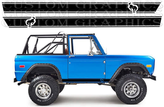 Premium Vinyl Stickers Compatible with Ford Bronco New Design Graphics 1th gen 1966-1977