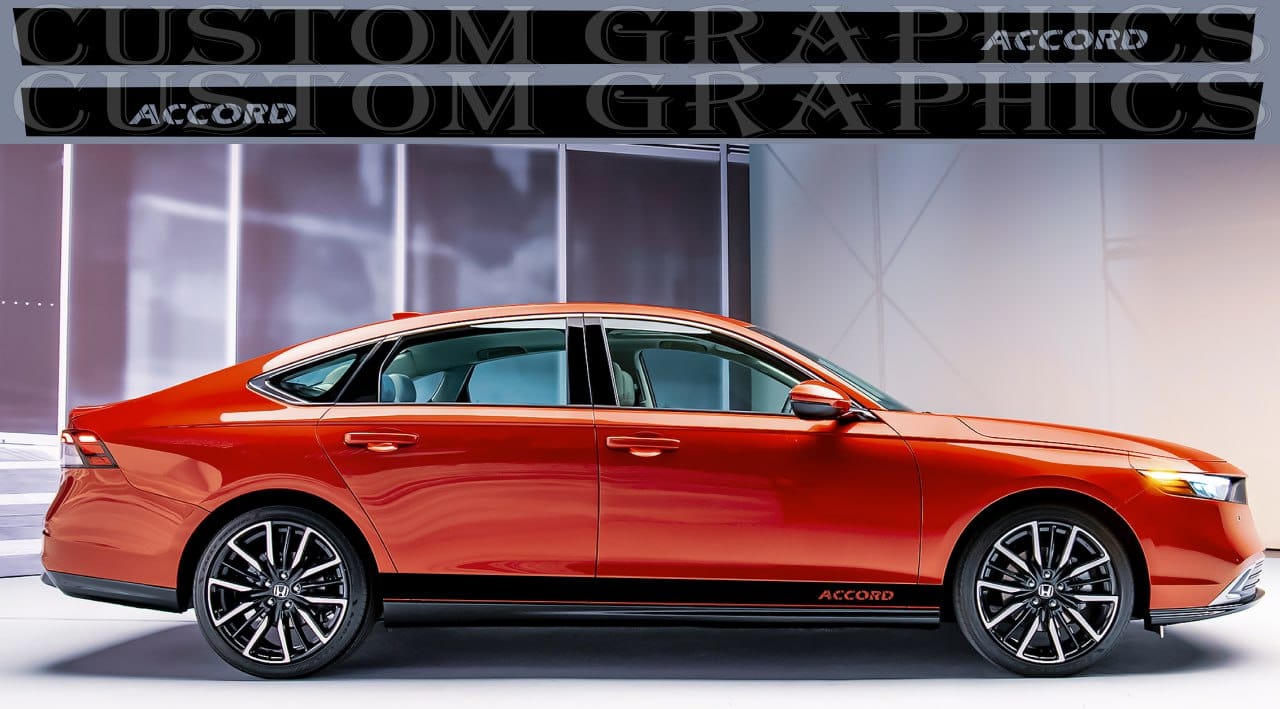 Sticker Vinyl Side Door Racing Stripes for Honda Accord Classic Design