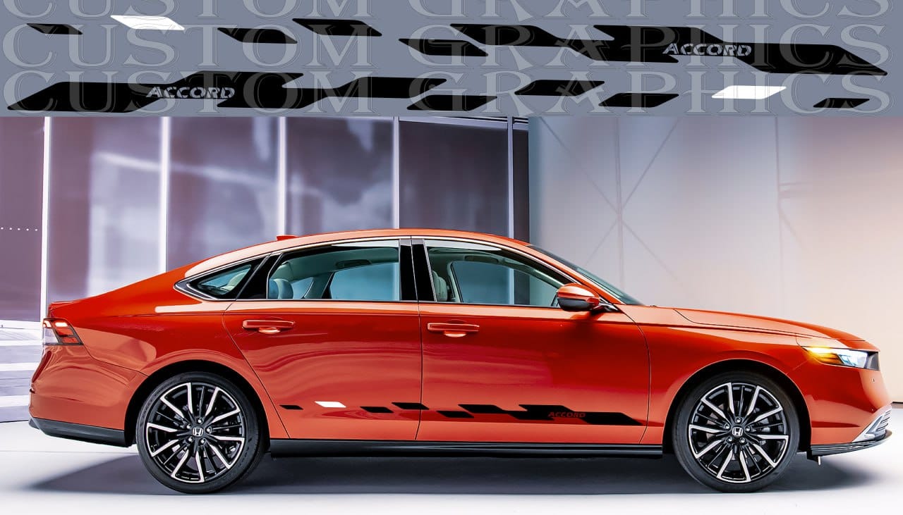 Sticker Vinyl Side Door Racing Stripes for Honda Accord Figure Design