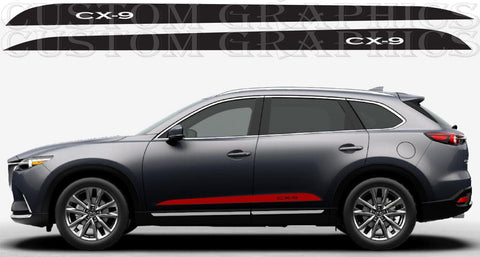 Hood Stickers Compatible with Mazda CX-9 Vinyl Stripes New Design