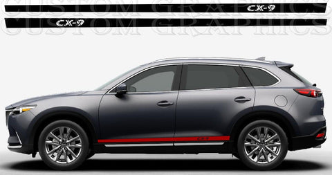 Autocollants compatibles avec les bandes en vinyle Mazda CX-9 au design classique