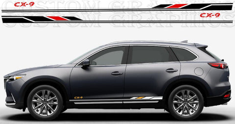 Best Stickers Compatible with Mazda CX-9 Vinyl Stripes Block Design