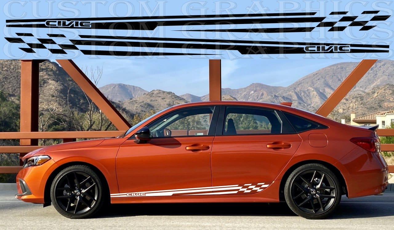 Nouveaux autocollants compatibles avec le kit carrosserie Honda Civic Extreme Design 