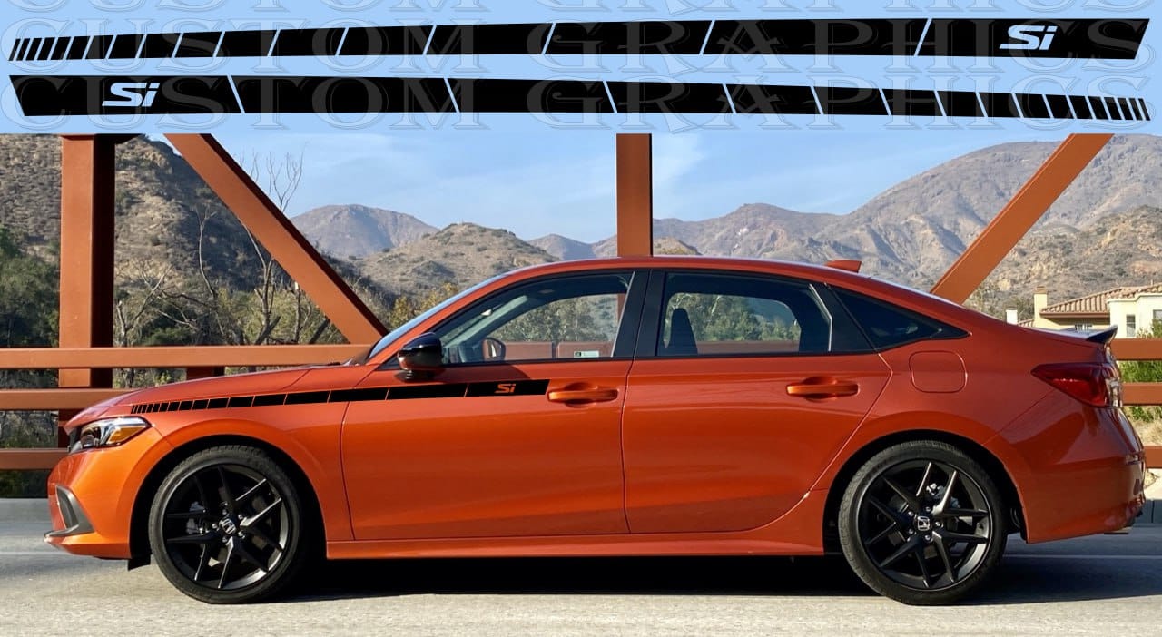 Nouveaux autocollants compatibles avec le kit de carrosserie au design unique de la Honda Civic Si 