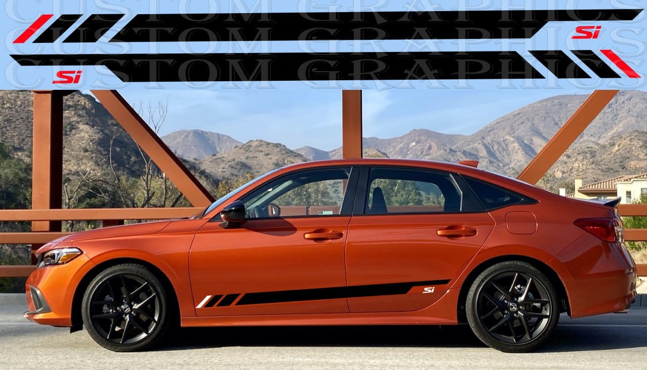 Nouveaux autocollants compatibles avec le kit de carrosserie unique et au meilleur design Honda Civic Si 