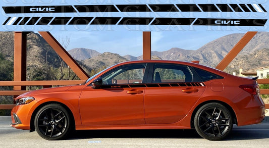 New Stickers Compatible With Honda Civic Si Up Line Design Body Kit