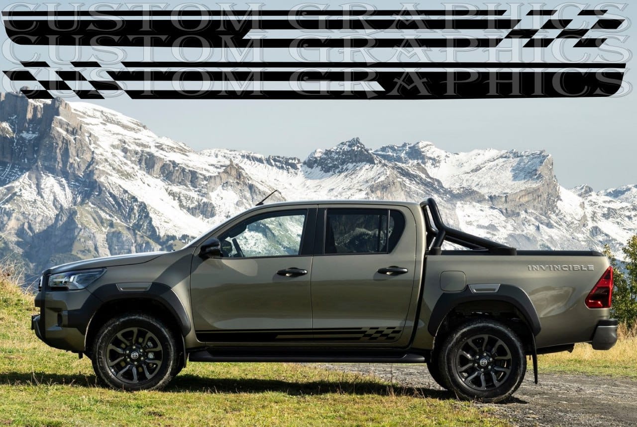 Autocollants en vinyle pour voiture Toyota Hilux Kit de carrosserie au design unique et optimal