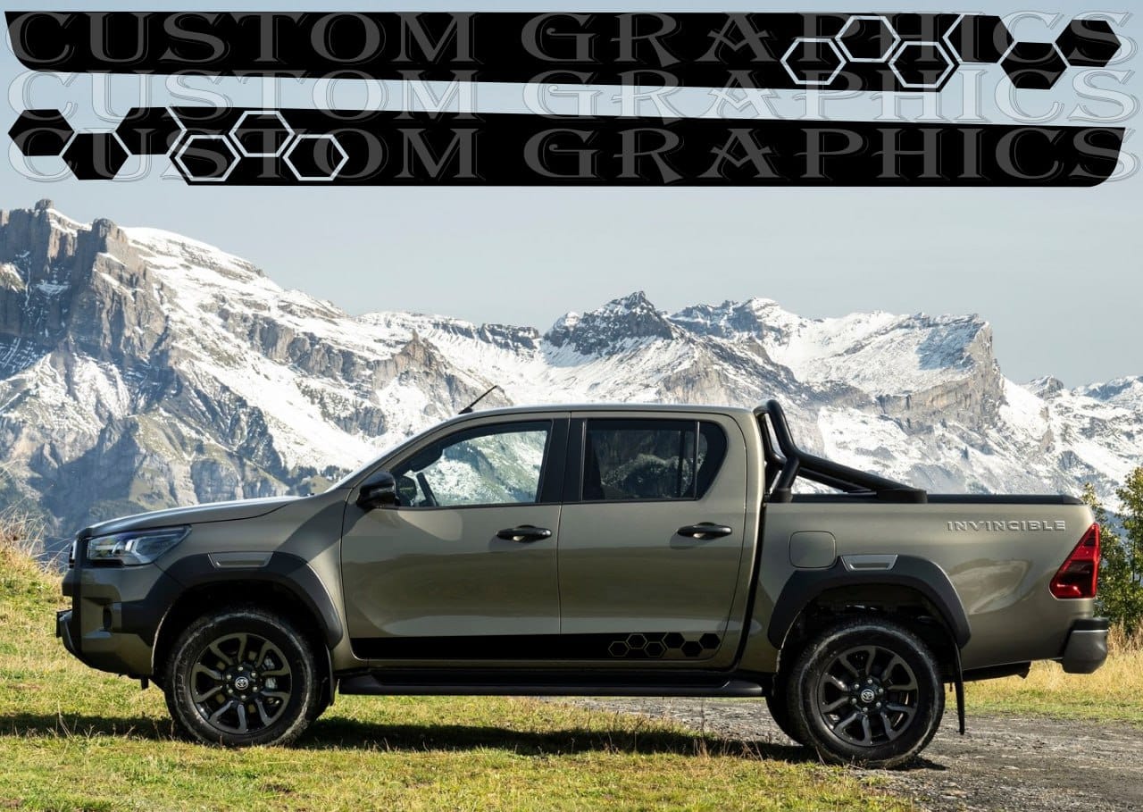 Autocollants en vinyle pour voiture Toyota Hilux Kit de carrosserie au design unique au miel