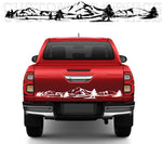 Tailgate Vinyl Car Stickers for Toyota Hilux Style Mountain Design