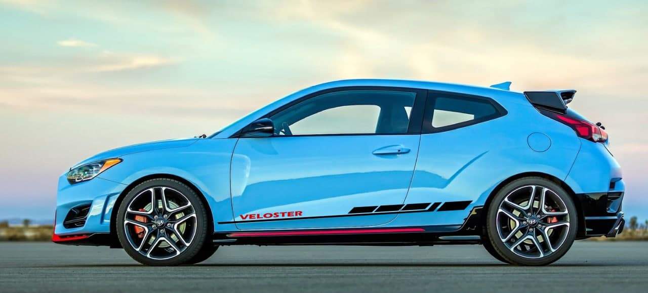 Vinyl Graphics 2 color Block Design Decal Sticker Vinyl Side Racing Stripes for Hyundai Veloster