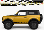 Vinyl Graphics 2 Color Block Design Stickers Decals Vinyl Graphics Compatible With Ford Bronco