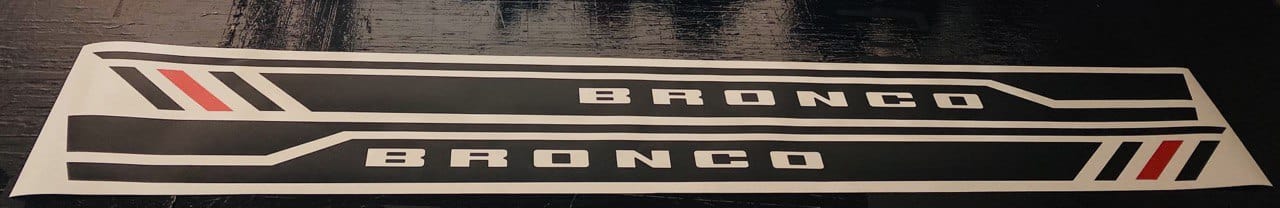 Vinyl Graphics 2 Color Classic Design Stickers Decals Vinyl Graphics Compatible With Ford Bronco