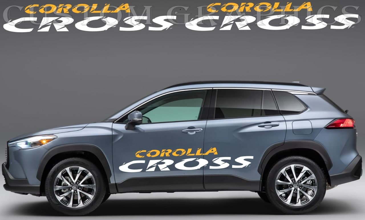 Premium Quality Vinyl Stickers Compatible With Toyota Corolla Cross Decal Street Auto