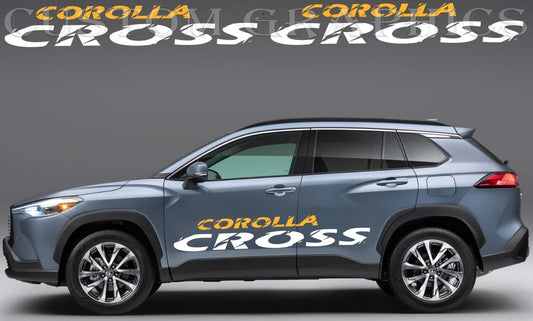 Premium Quality Vinyl Stickers Compatible With Toyota Corolla Cross Decal Street Auto