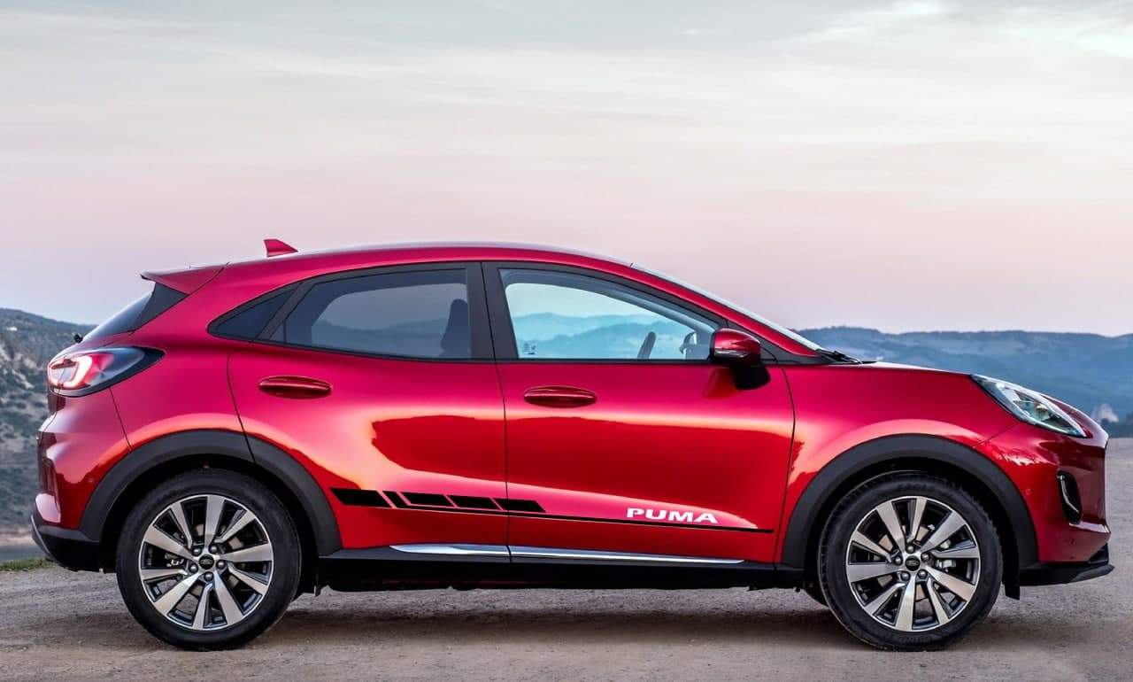 Vinyl Graphics 2 Color Decal Sticker Vinyl Side Racing Stripes compatible with Ford Puma