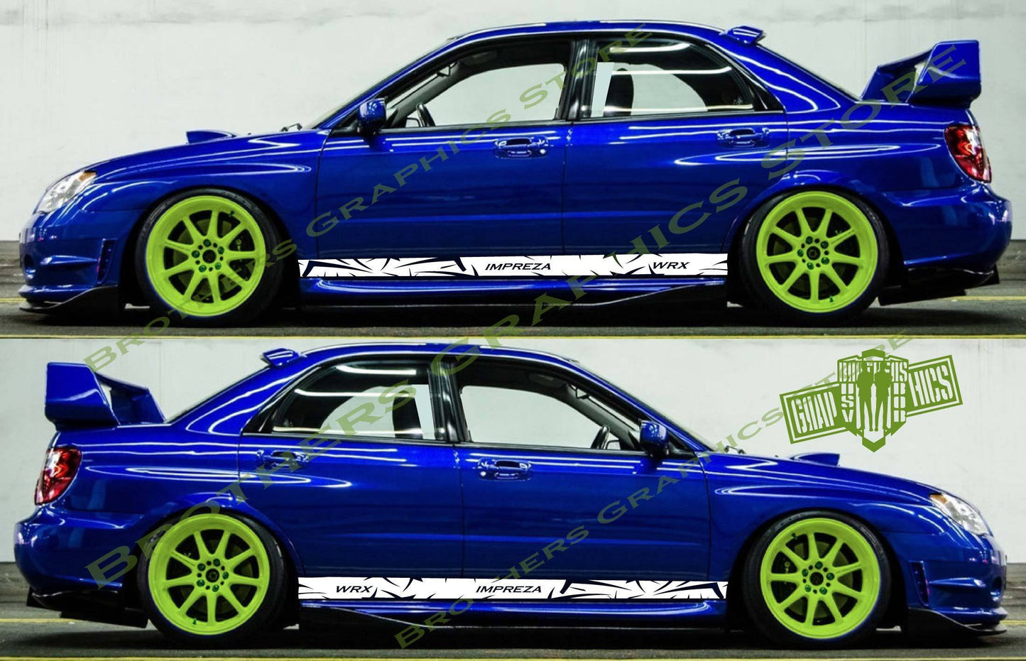 Graphics Stripes Sticker Vinyl Side Racing Stripes Compatibe with Subaru Impreza