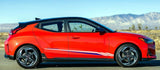 Vinyl Graphics 2 color Design Decal Sticker Vinyl Side Racing Stripes for Hyundai Veloster