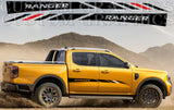Vinyl Graphics 2 Color Design Sticker Side Door Stripe Stickers Compatible With Ford Ranger