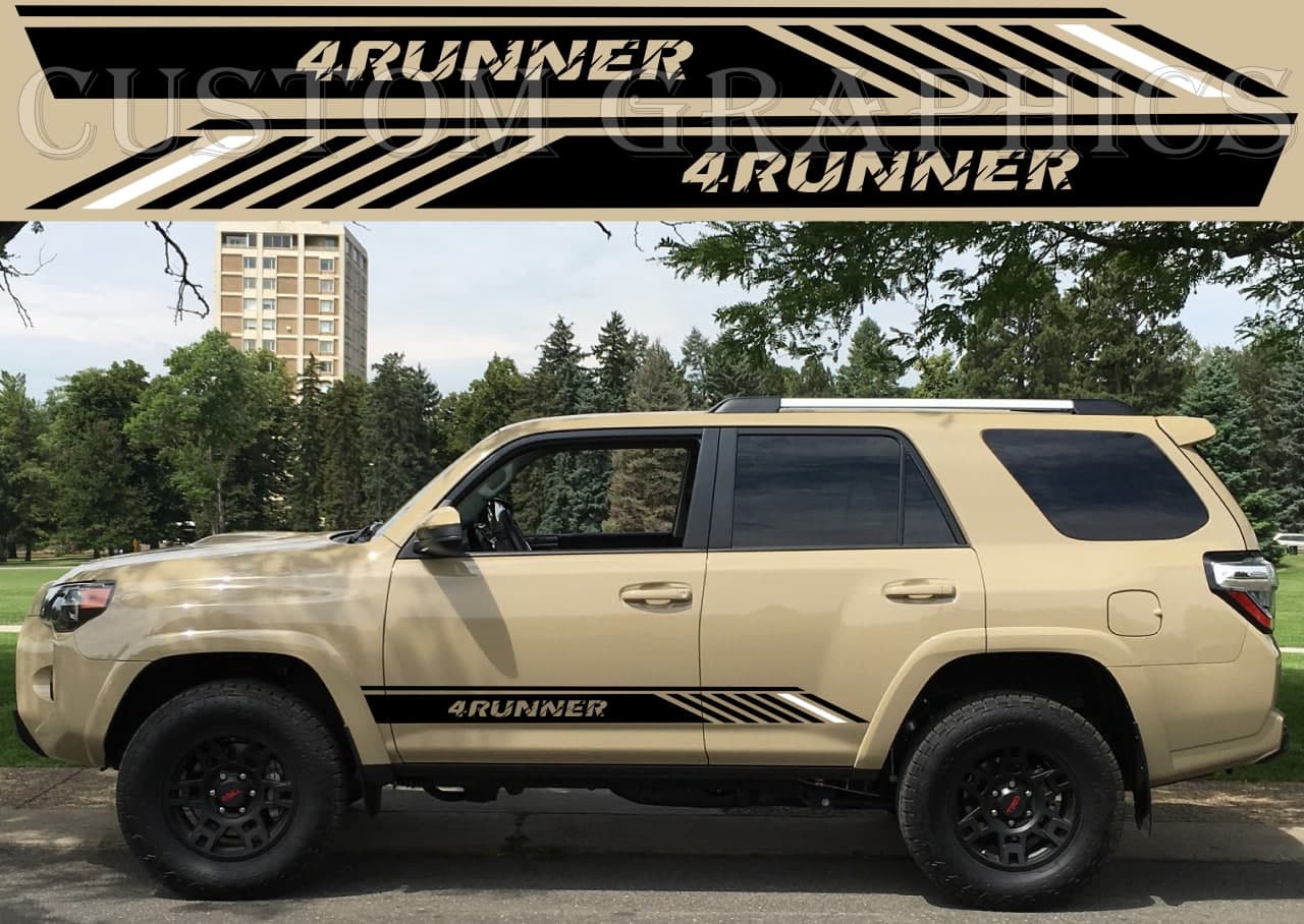 Vinyl Graphics 2 Color Design Vinyl Stripes Compatible with Toyota 4Runner TRD-Pro 2022-4X4