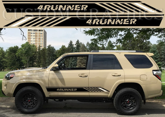 Vinyl Graphics 2 Color Design Vinyl Stripes Compatible with Toyota 4Runner TRD-Pro 2022-4X4