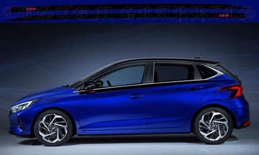 Vinyl Graphics 2 color Graphic Classic design Vinyl Stickers Compatible with Hyundai I20