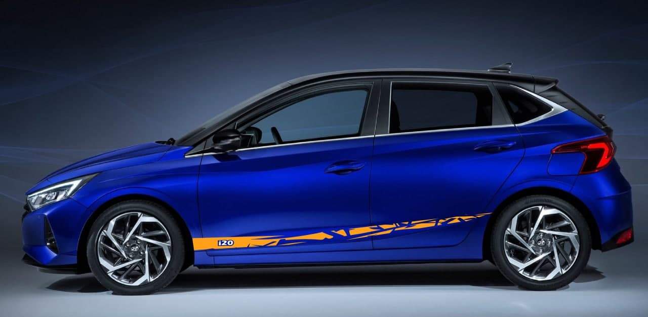 Vinyl Graphics 2 color Graphic ELEGANT design Vinyl Stickers Compatible with Hyundai I20