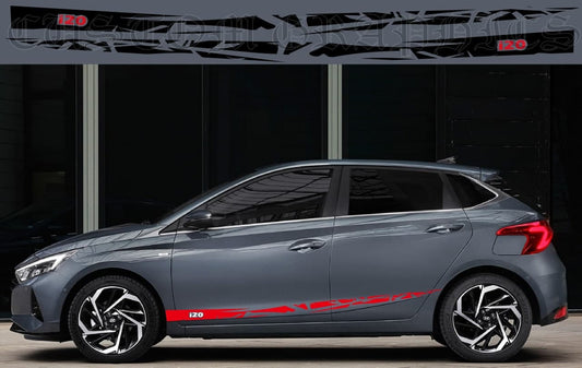 Vinyl Graphics 2 color Graphic ELEGANT design Vinyl Stickers Compatible with Hyundai I20