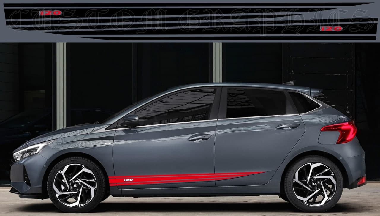 Vinyl Graphics 2 color Graphic New best design Vinyl Stickers Compatible with Hyundai I20